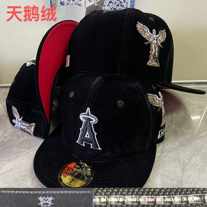 la full closure baseball cap velvet hat fully enclosed anti-street dance hat flat edge hat American plate hat foreign trade batch